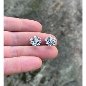 Sterling Silver Baby Octopus Post Earrings, Silver Baby Octopus Earrings
